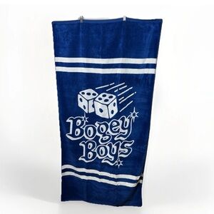 NEW! Bogey Boys Dice Blue & White Vegas Collection 100% Cotton Beach Towel